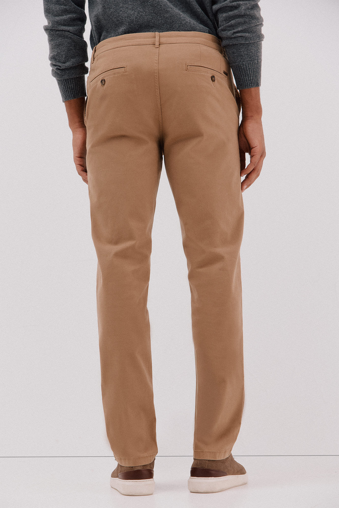 Cortefiel Regular fit chinos Camel