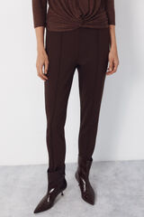 Cortefiel Skinny stretch trousers Dark brown