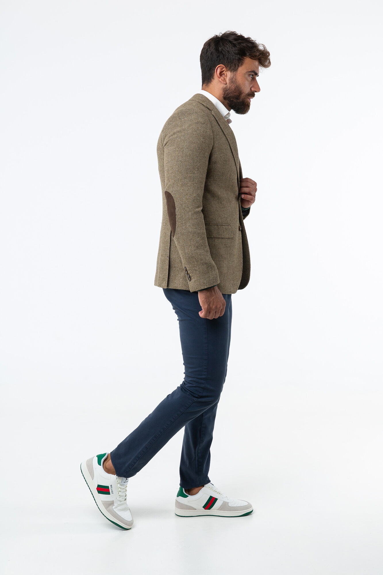 Williot Jaqueta de l&atilde; espiga Tostado