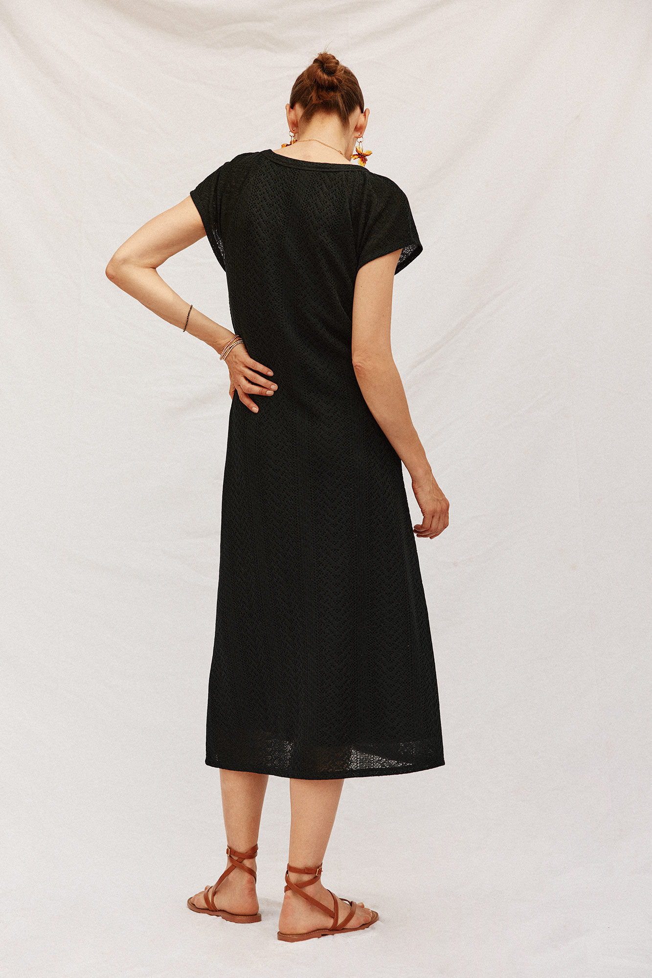 Cortefiel Structured dress Black