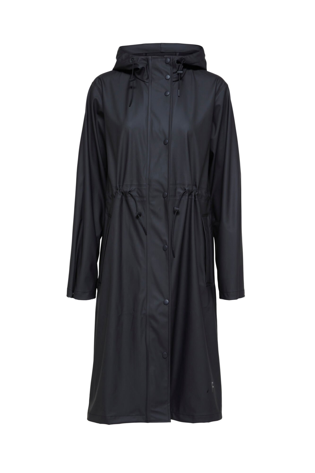 Selected Femme Chubasquero con capucha  impermeable ajustable en la cintura Negro