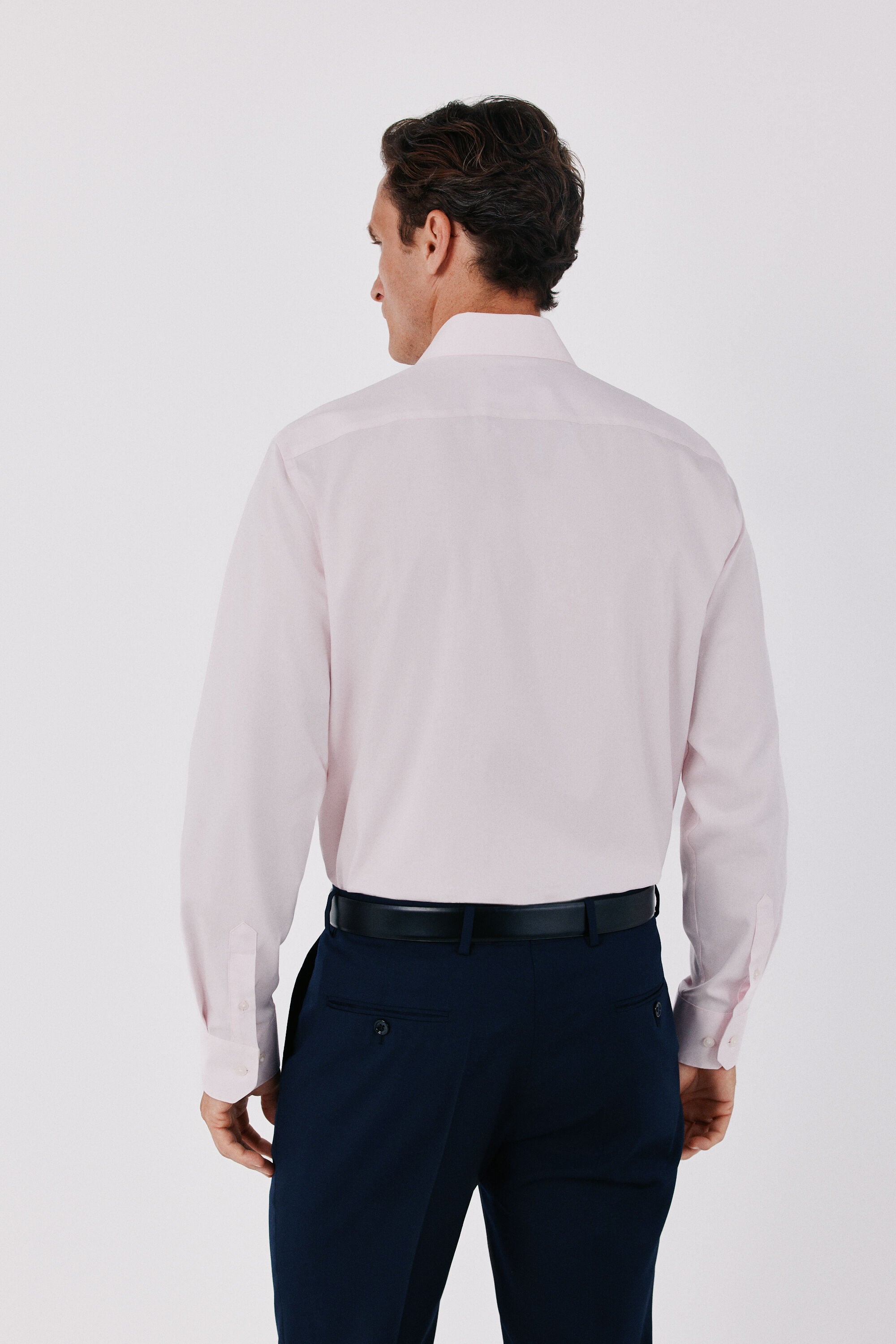 Cortefiel Plain easy-iron dress shirt Pink