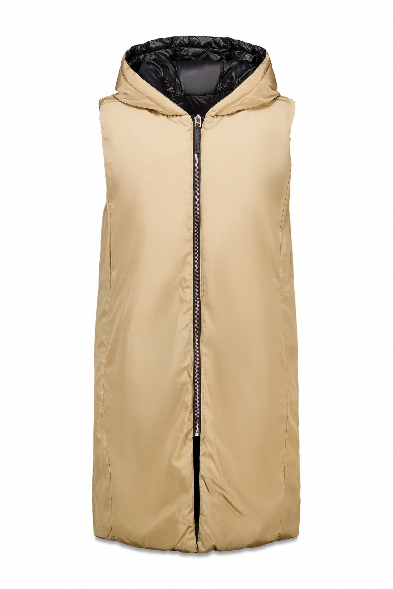 Cortefiel Long reversible gilet Black