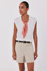 Cortefiel Camiseta pa&ntilde;uelo Blanco