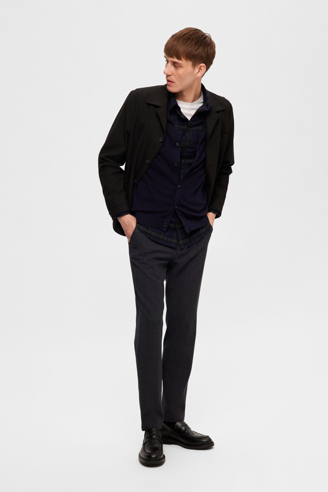 Selected Camisa de manga larga slim fit