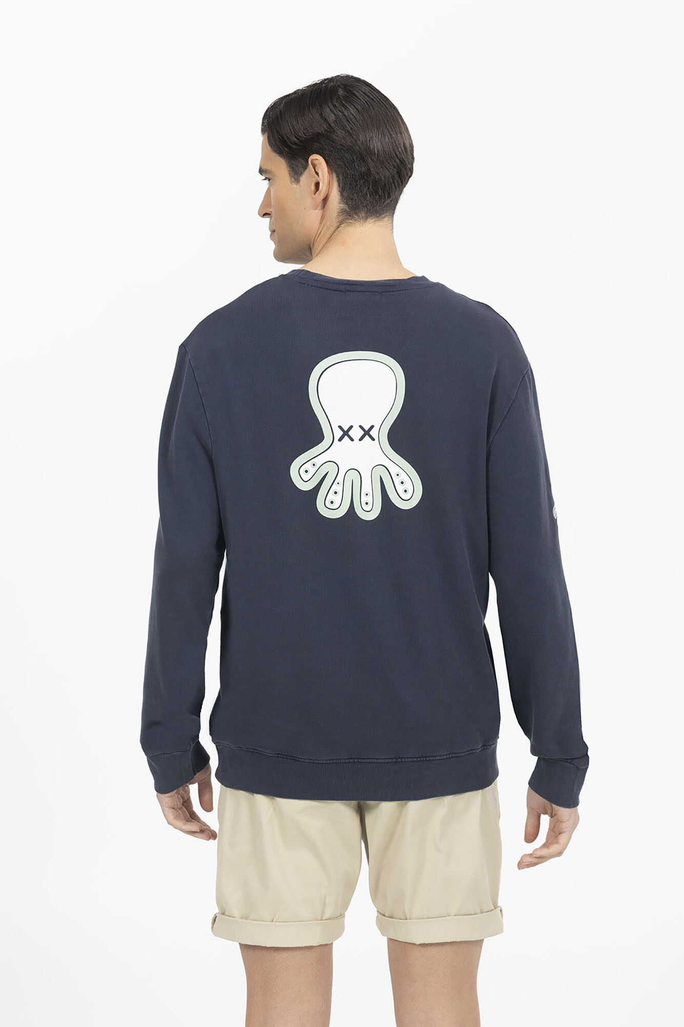 elPulpo Sudadera estampado triple logo Azul oscuro