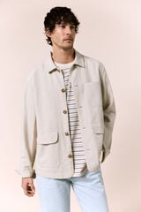 OOTO Sobrecamisa algod&oacute;n lino Beige