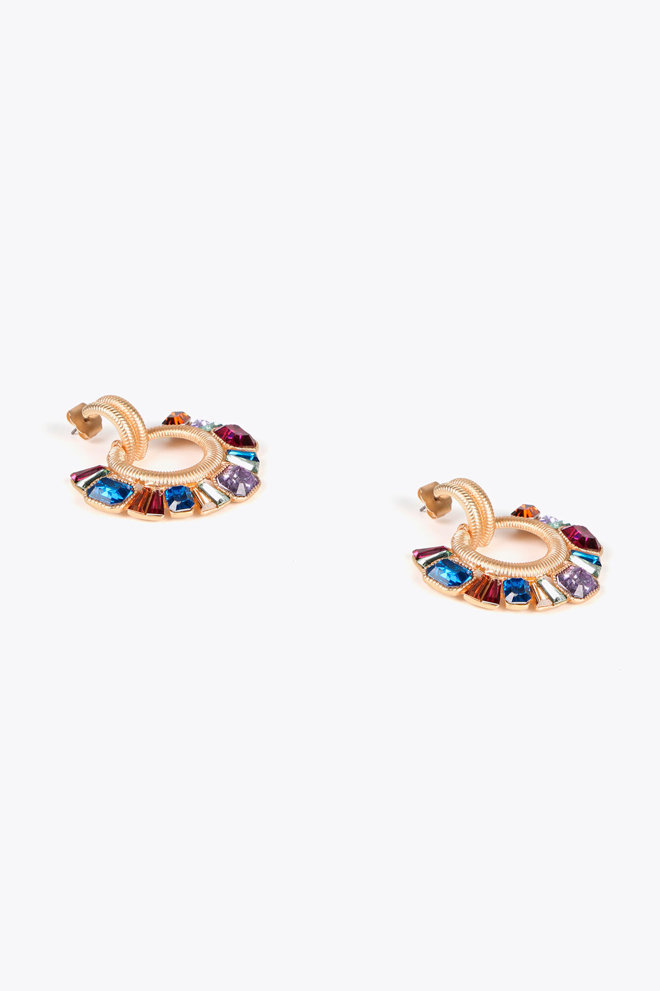 Lola Casademunt Pendientes joya de aro frontal Multicolor