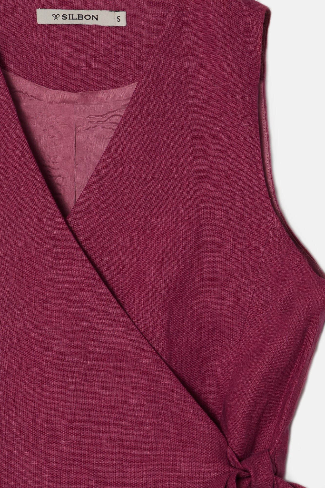 Silbon Chaleco lazada lino Vino