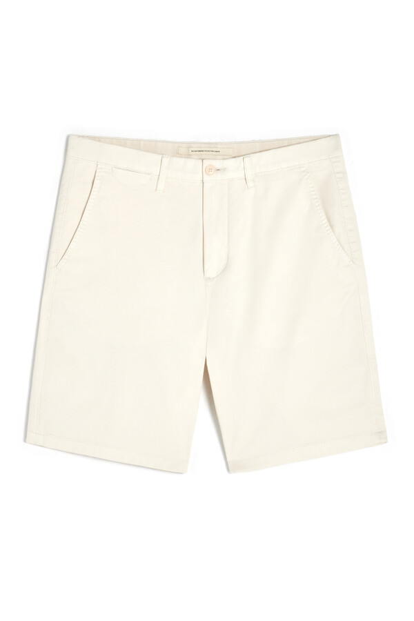 Cortefiel Embroidered OOTO logo Bermuda shorts Ivory