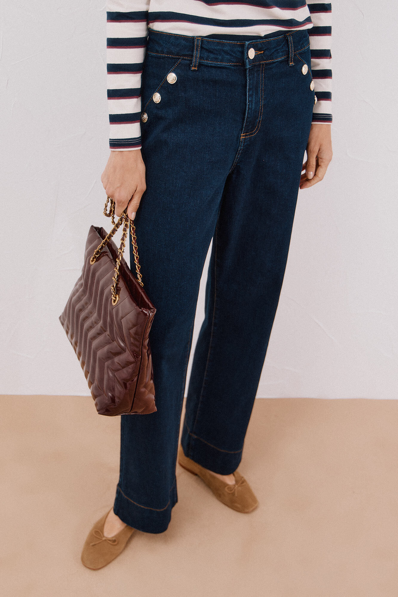 Cortefiel Cal&ccedil;as buttons Azul