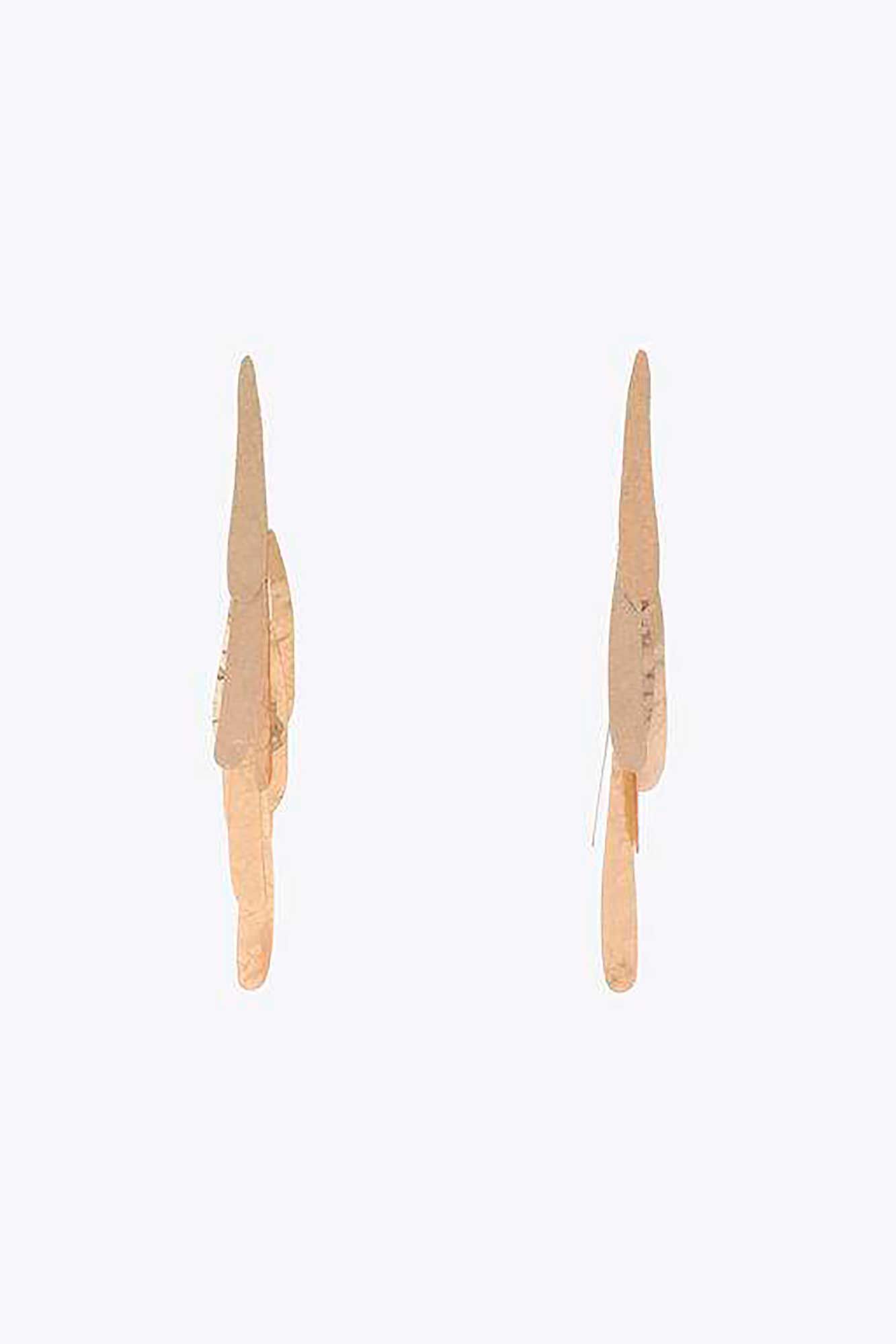 Lola Casademunt Brincos franjas Dourado