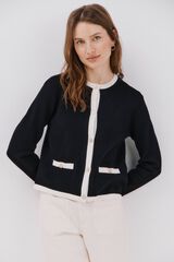 Cortefiel Essential knit cardigan Black