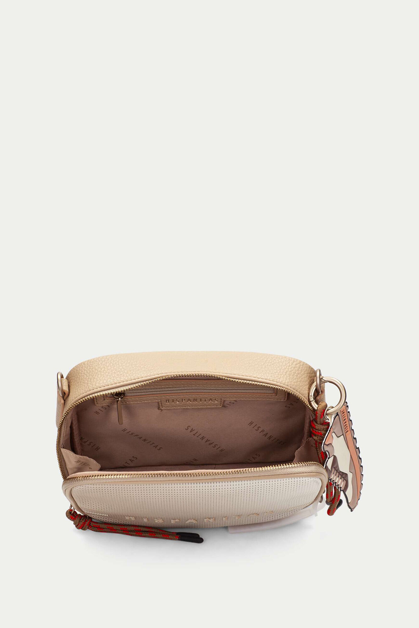 Hispanitas Mala a tiracolo retangular Castanho