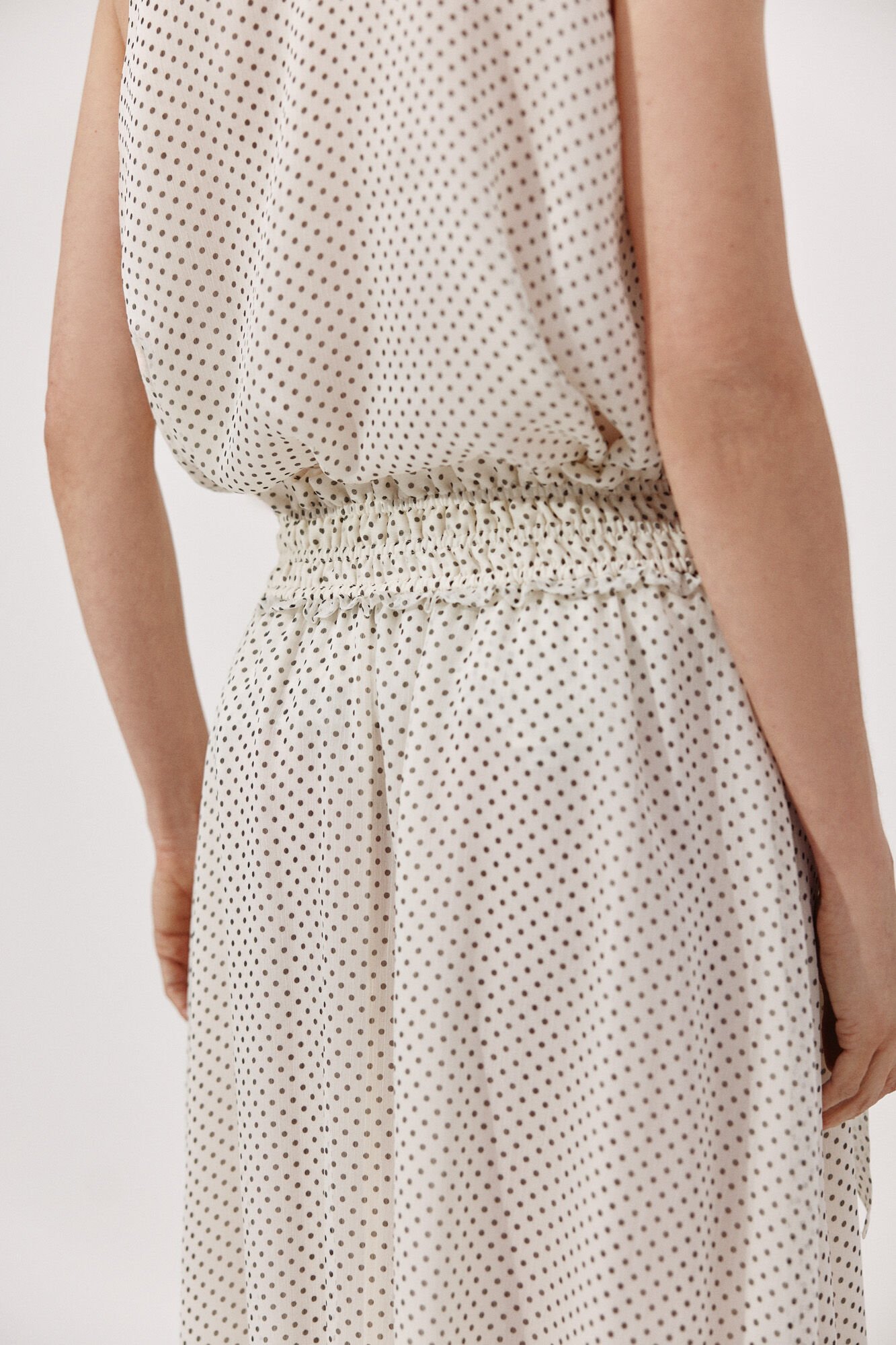 Cortefiel Polka dot polka-dots skirt Printed white