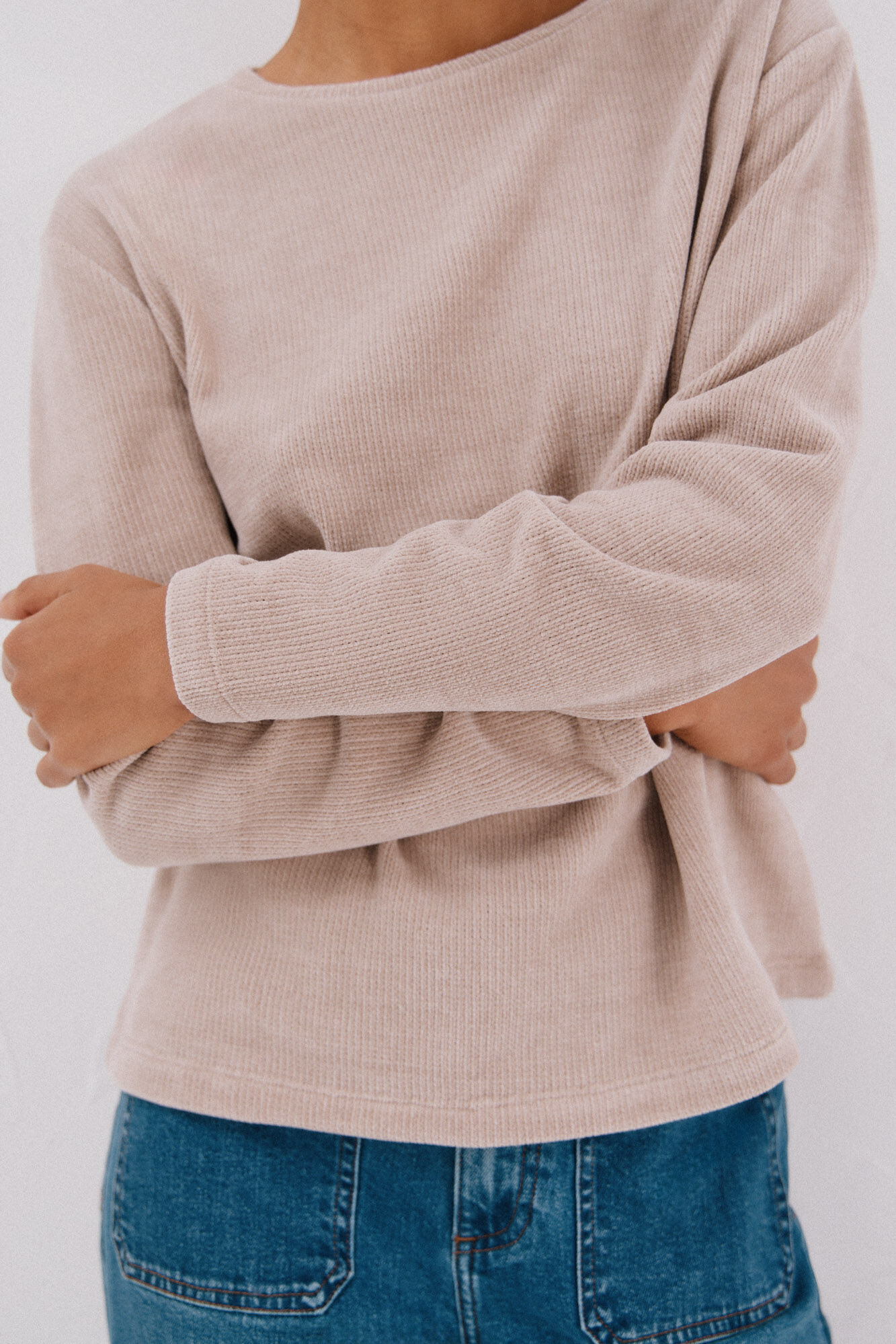 Cortefiel striped chenille t-shirt