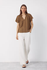 Cortefiel Raglan sleeve blouse Kaki