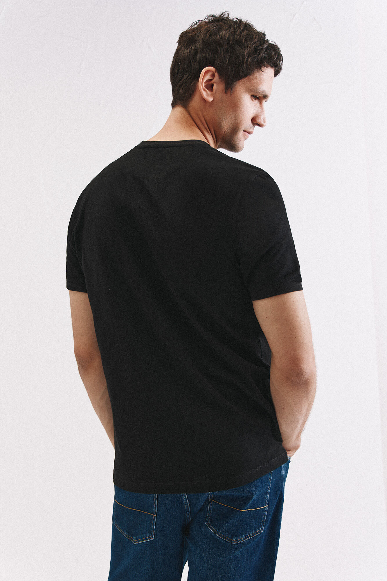 Cortefiel Basic piqu&eacute; t-shirt Black