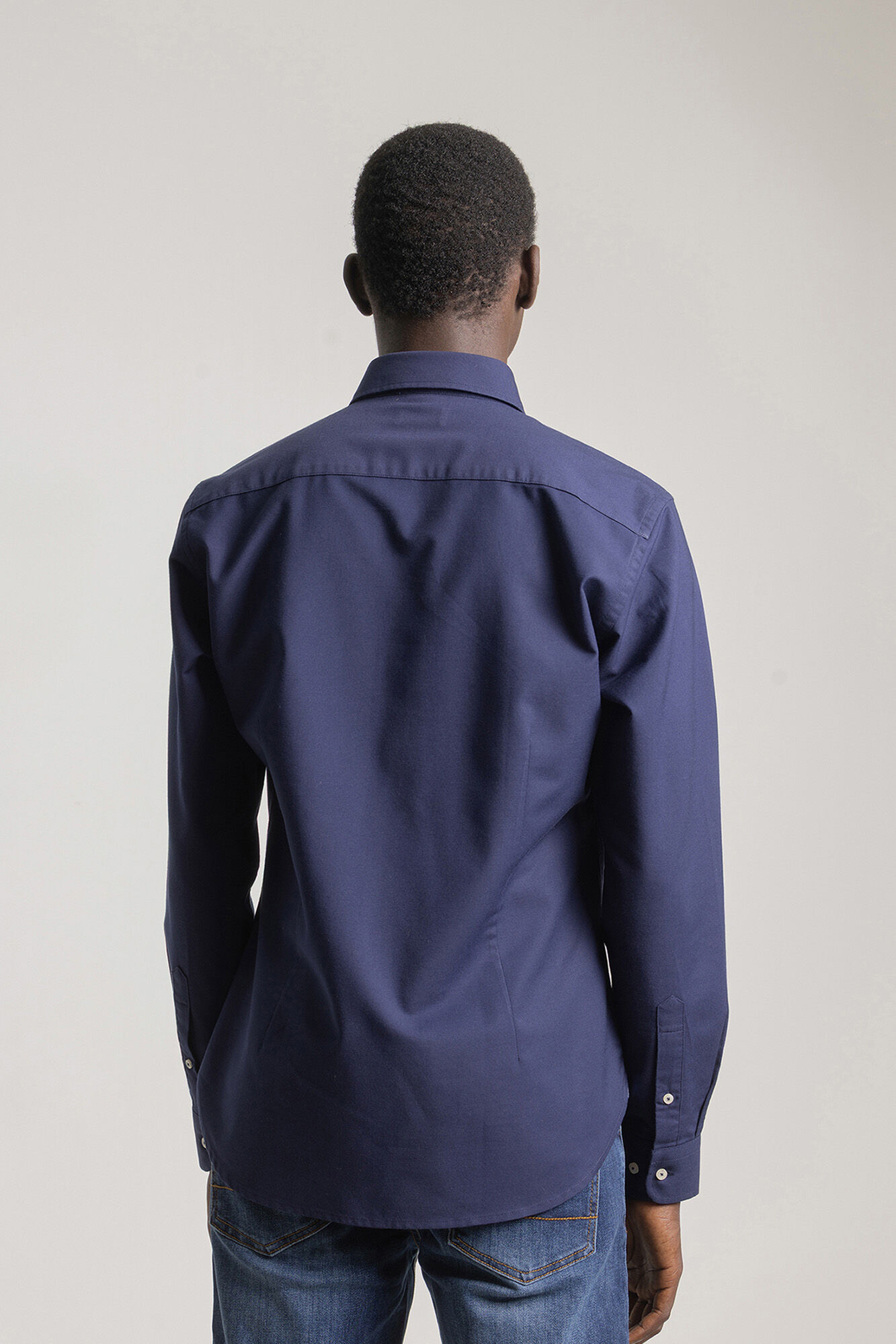 PuroEGO Slim fit Oxford shirt Navy