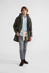 Silbon Green faux shearling classic parka Green