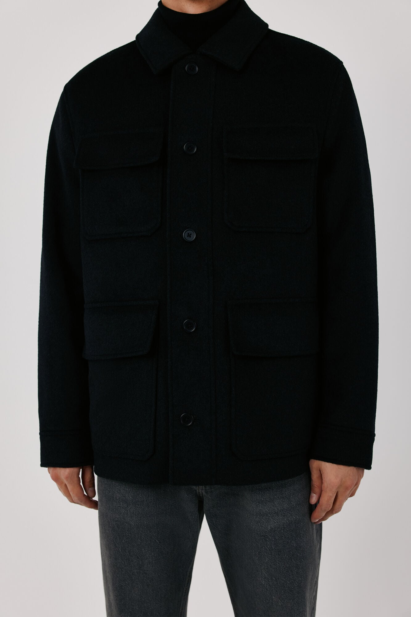 Cortefiel Four-pocket coat Dark grey
