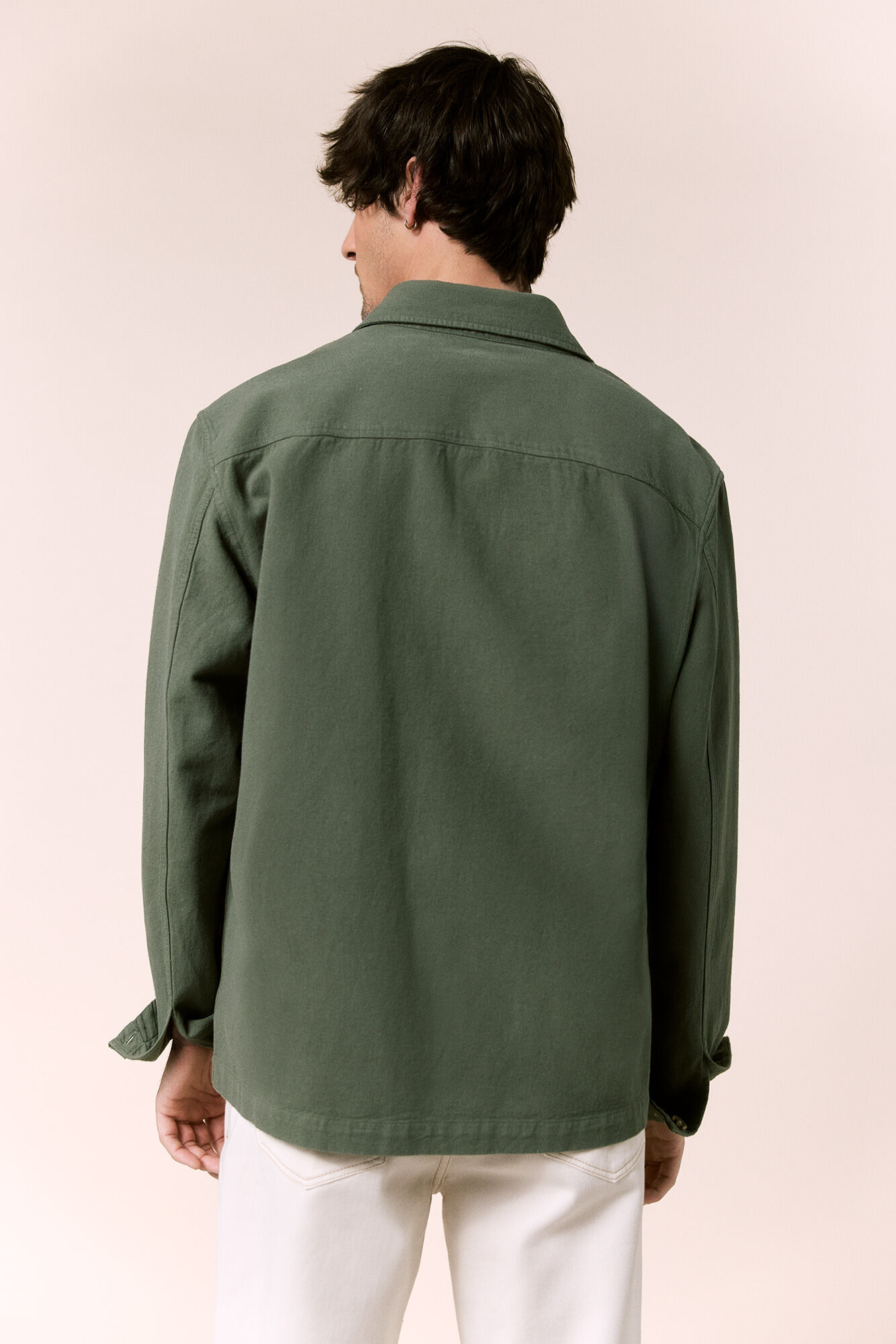OOTO Cotton linen overshirt Kaki