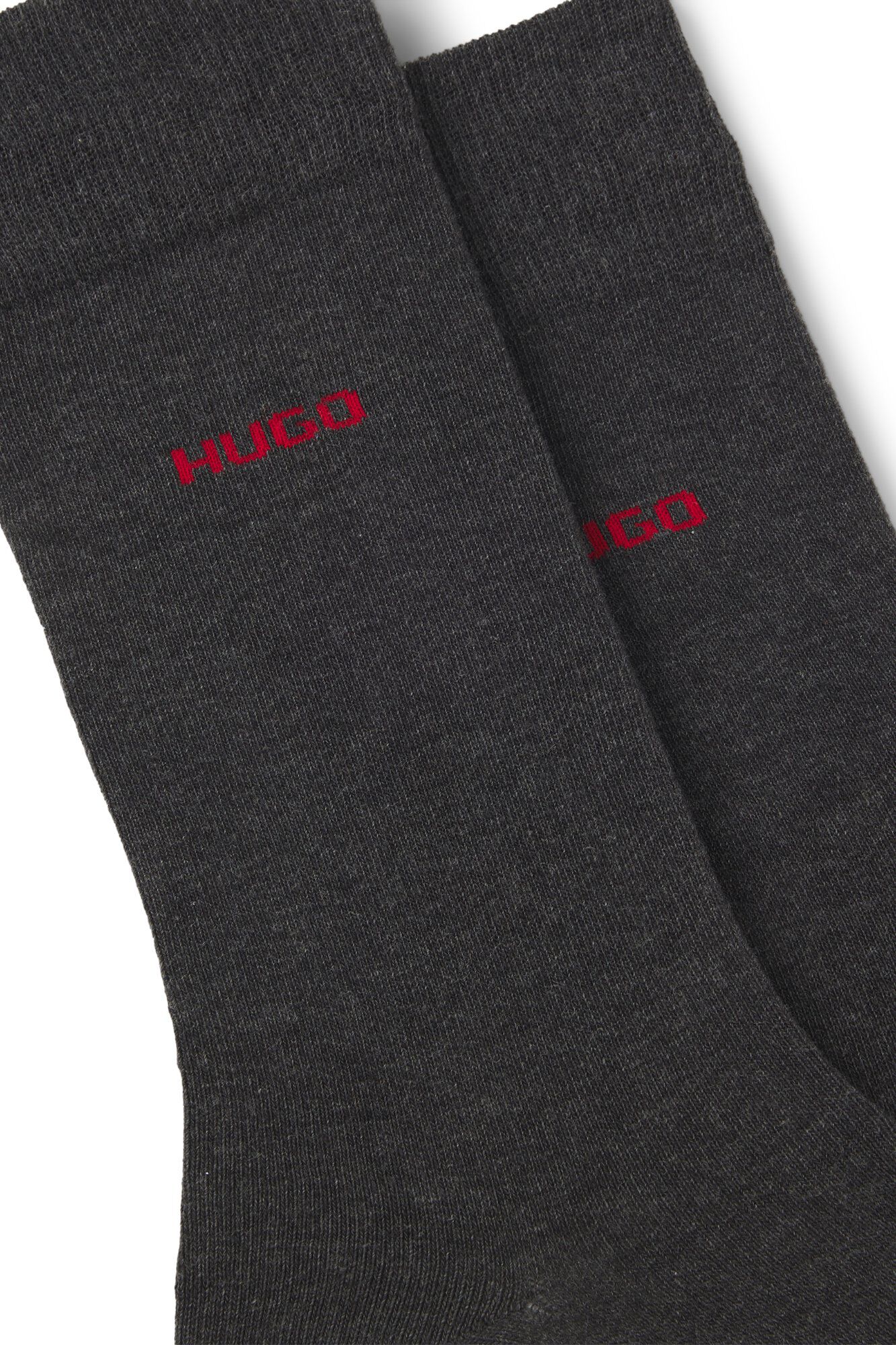 HUGO Pack 2 calcetines Gris oscuro