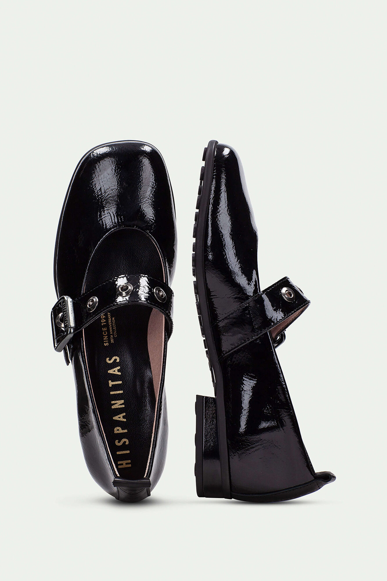 Hispanitas Ponta quadrada Mercedes e fivela GENOVA Preto