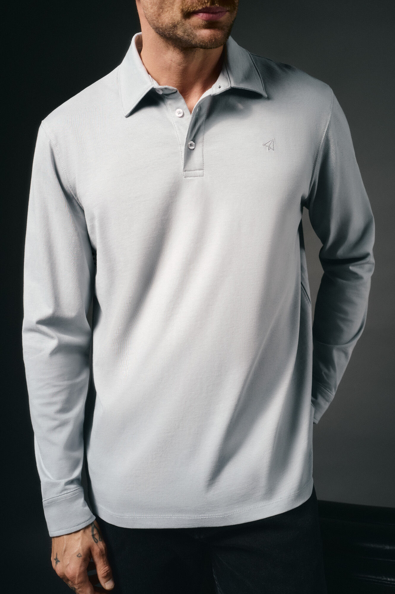OOTO Long-handed polo Grey
