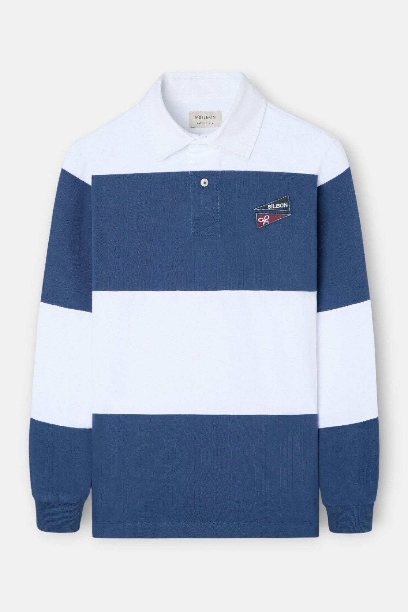 Silbon Polo de rugby riscas cl&aacute;ssica