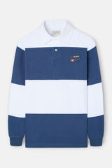 Silbon Polo clásico rugby rayas Azul