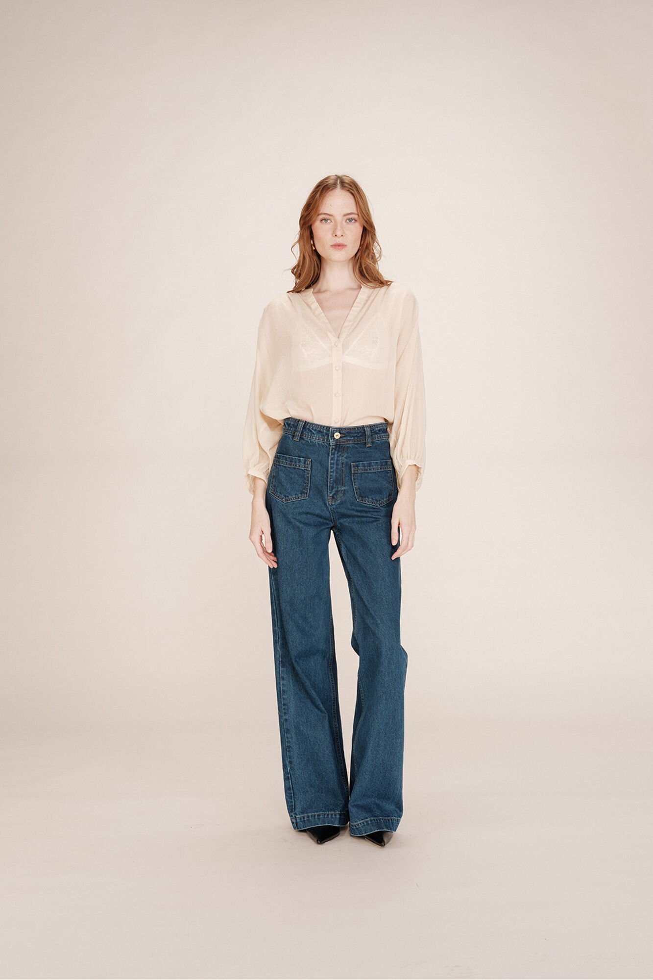 Grace & Mila blusa de lurex