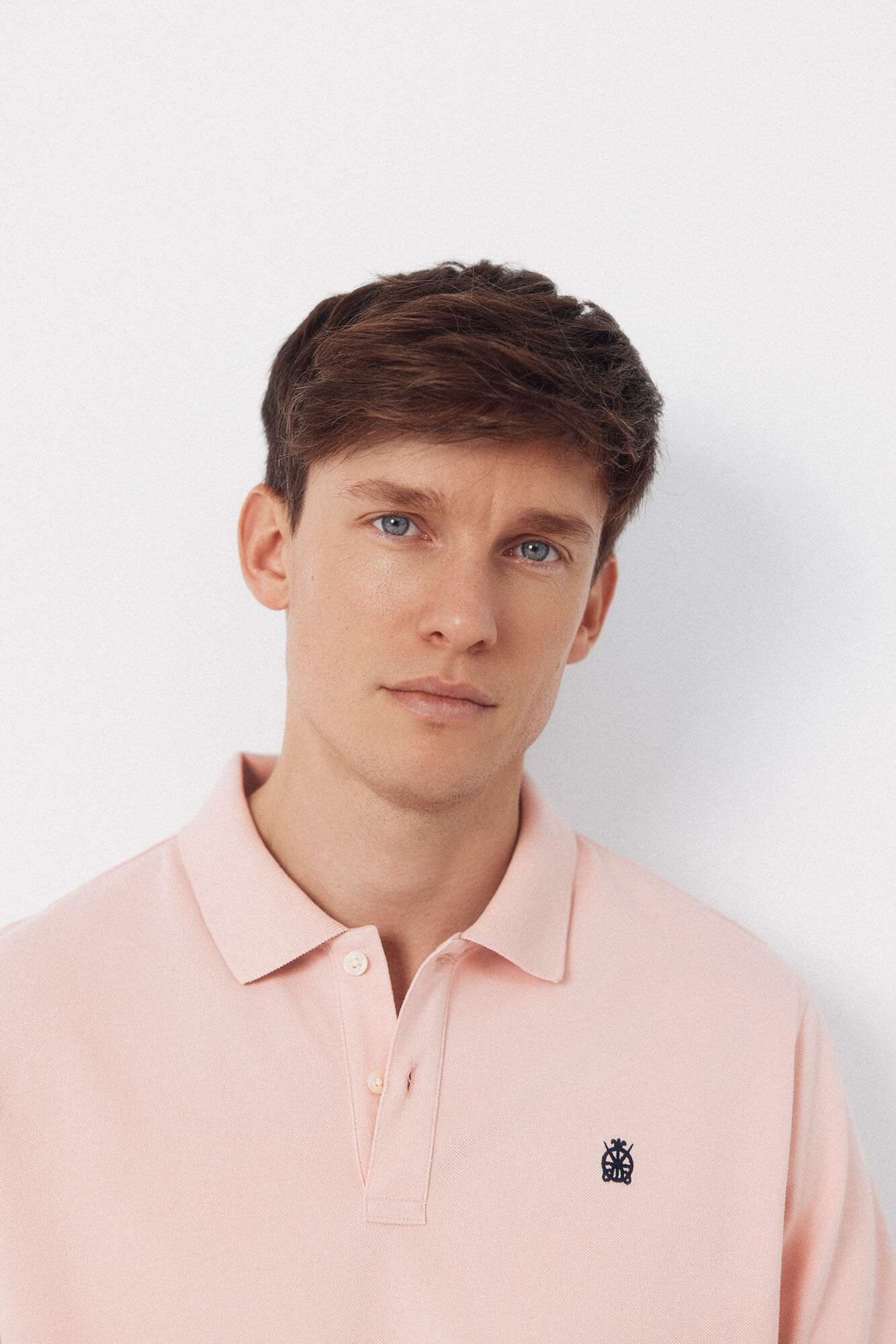 Cortefiel Piqu&eacute; basic polo shirt Pink