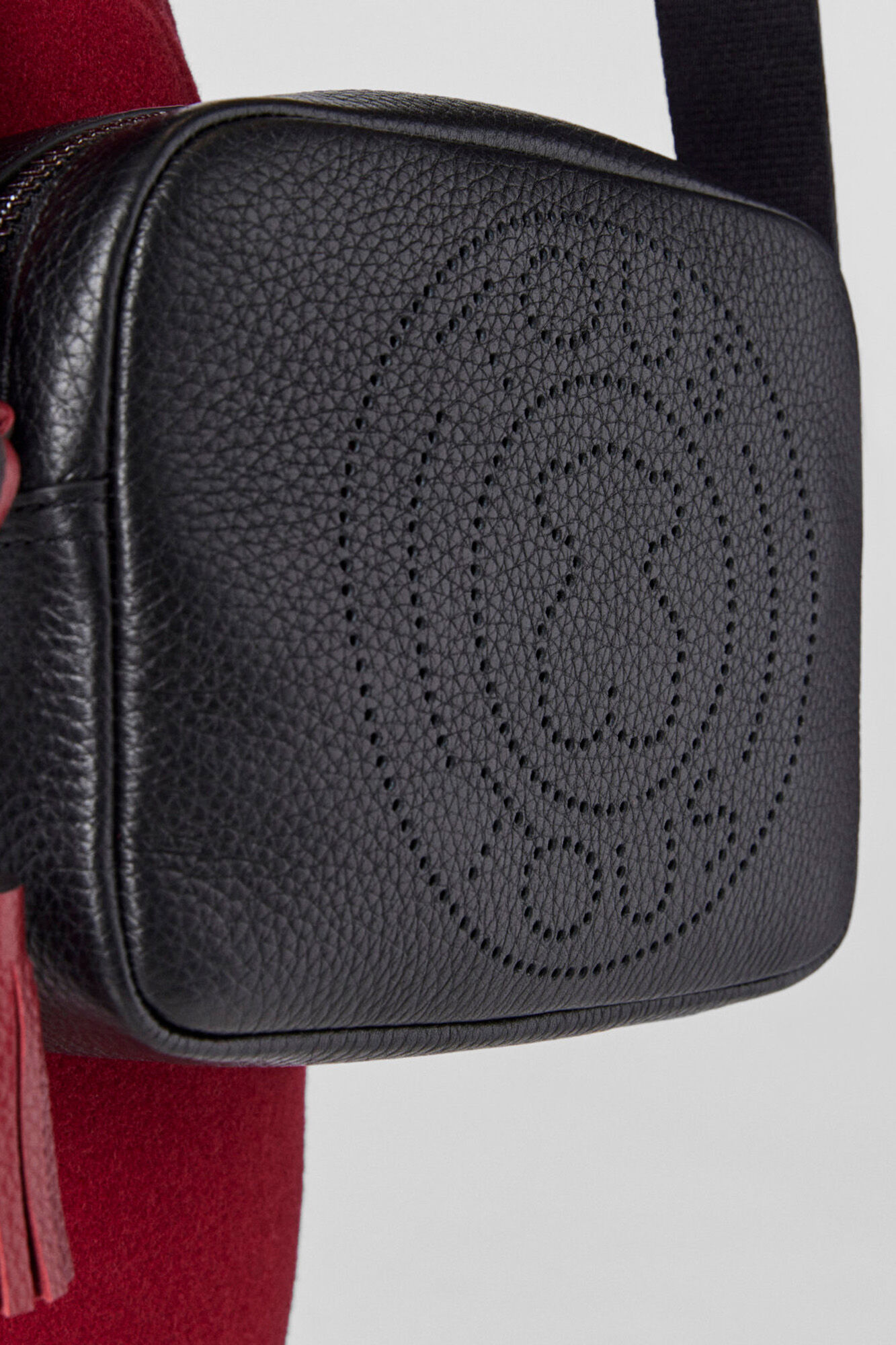 Tous Leissa small black leather crossbody bag Black