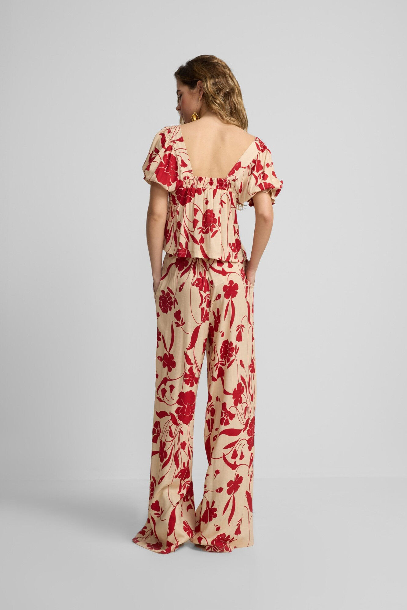 Silbon Cal&ccedil;a palazzo com estampado floral Vermelho