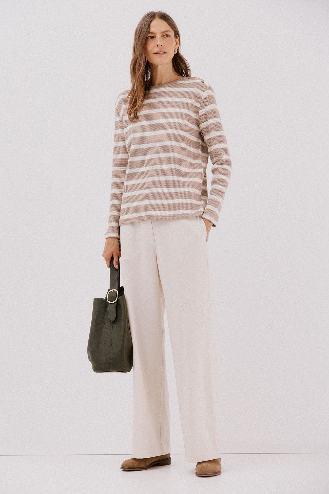 Cortefiel striped structured sweatshirt