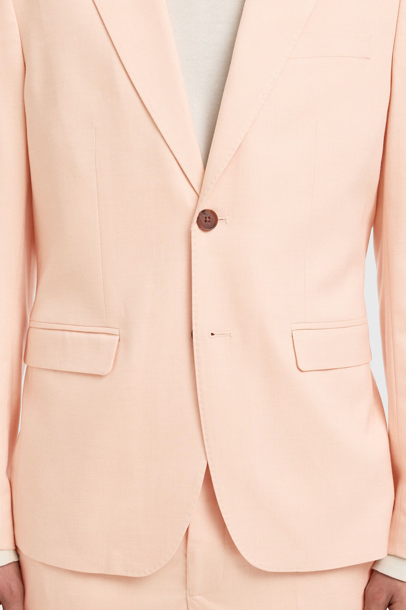 Selected Chaqueta viscosa con solapa Rosa