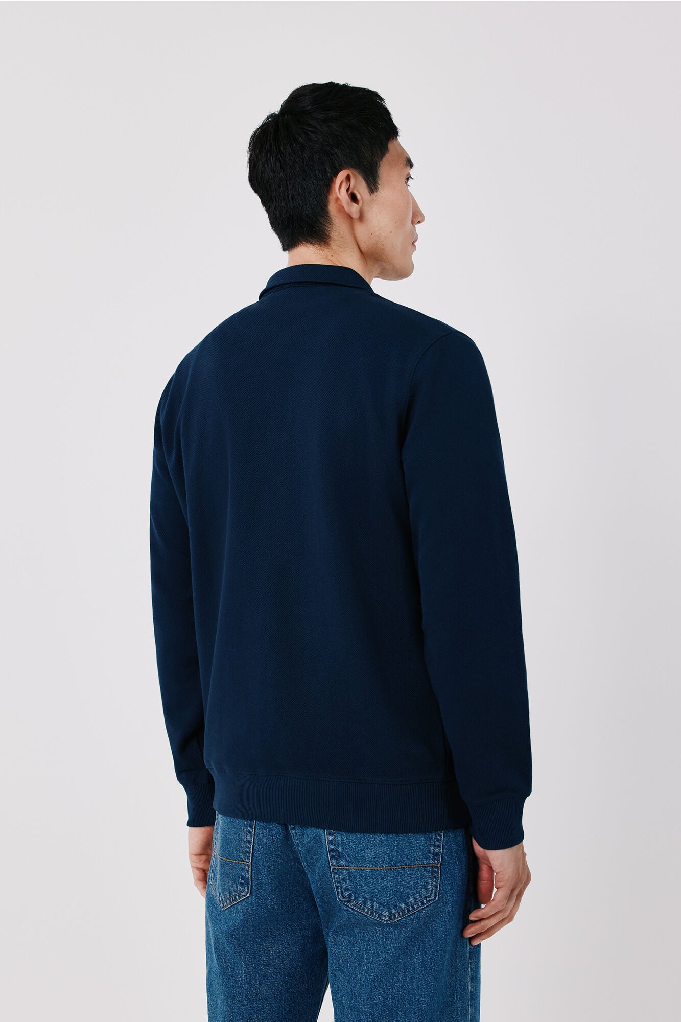 Cortefiel Zip neck sweatshirt Navy