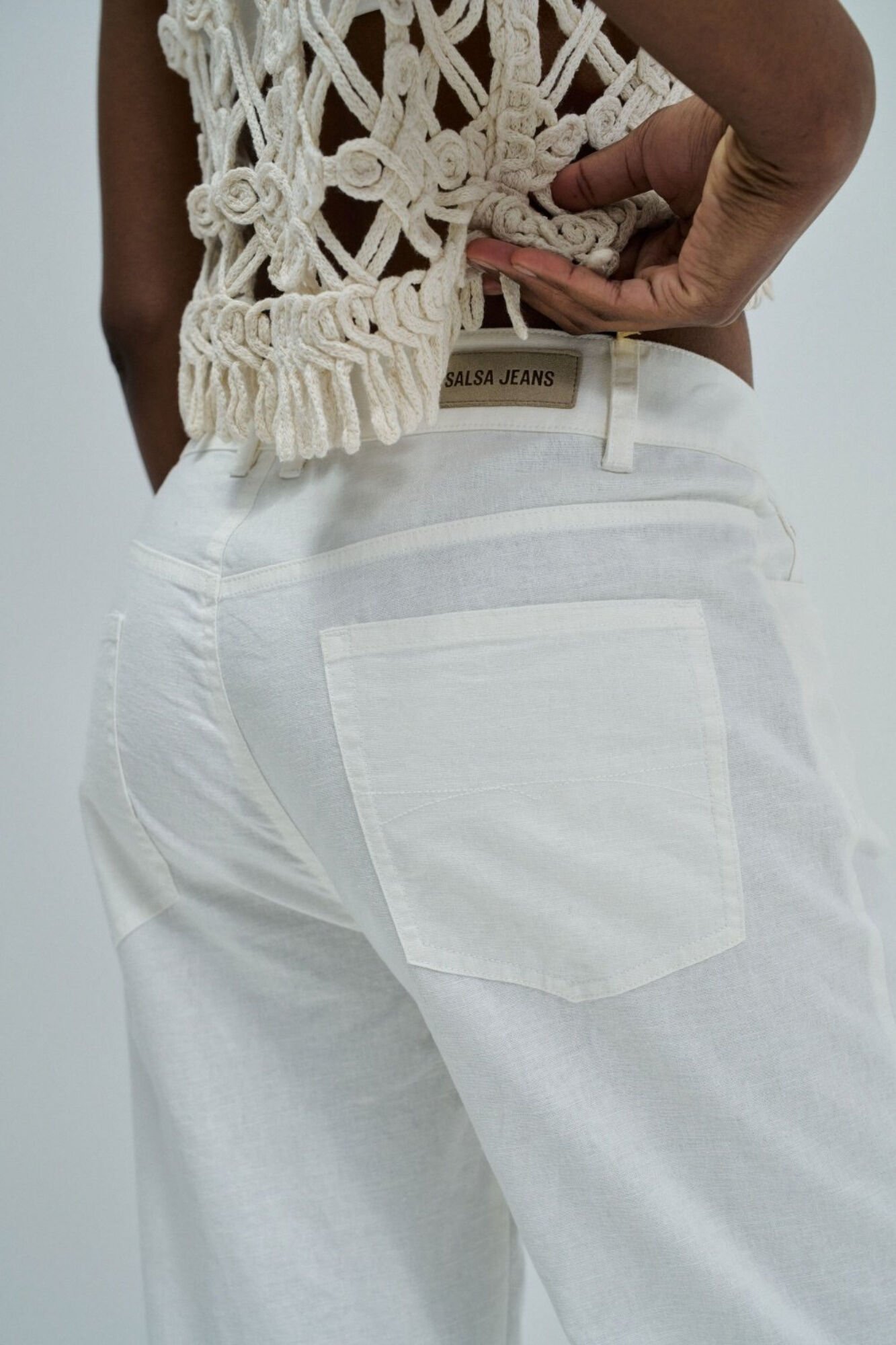 Salsa Jeans Linen trousers White
