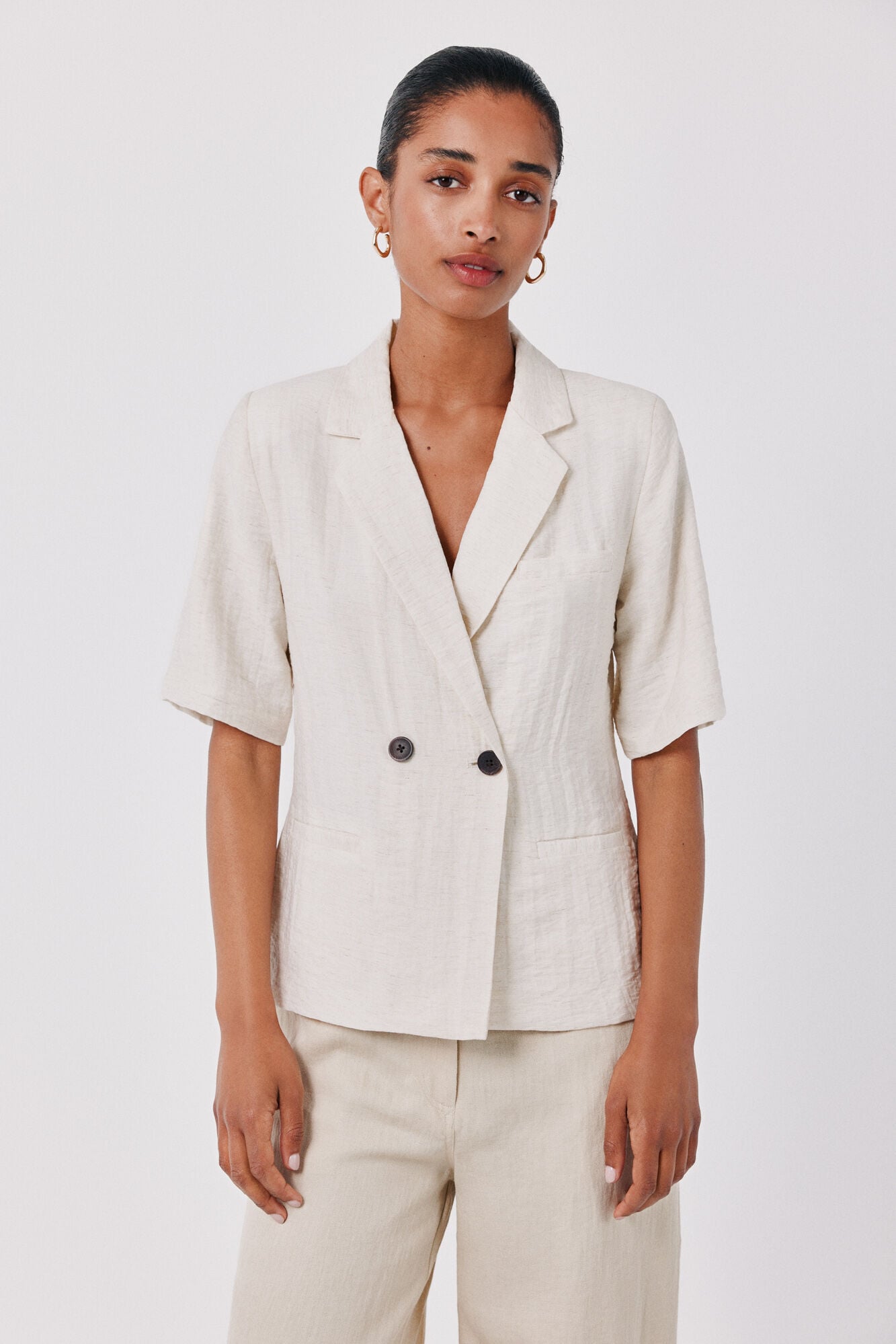 Cortefiel Women's short sleeve blazer
