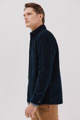 Cortefiel Sobrecamisa pana Azul marino