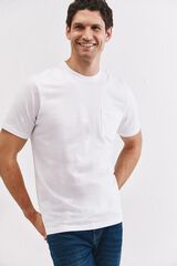 Cortefiel Basic t-shirt with pocket White