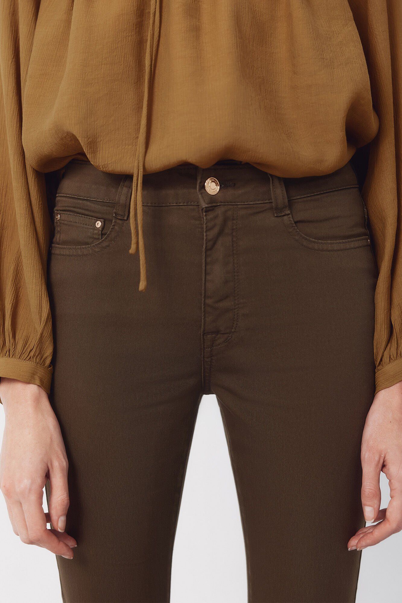 Cortefiel Jeans Sensational Skinny colour Kaki