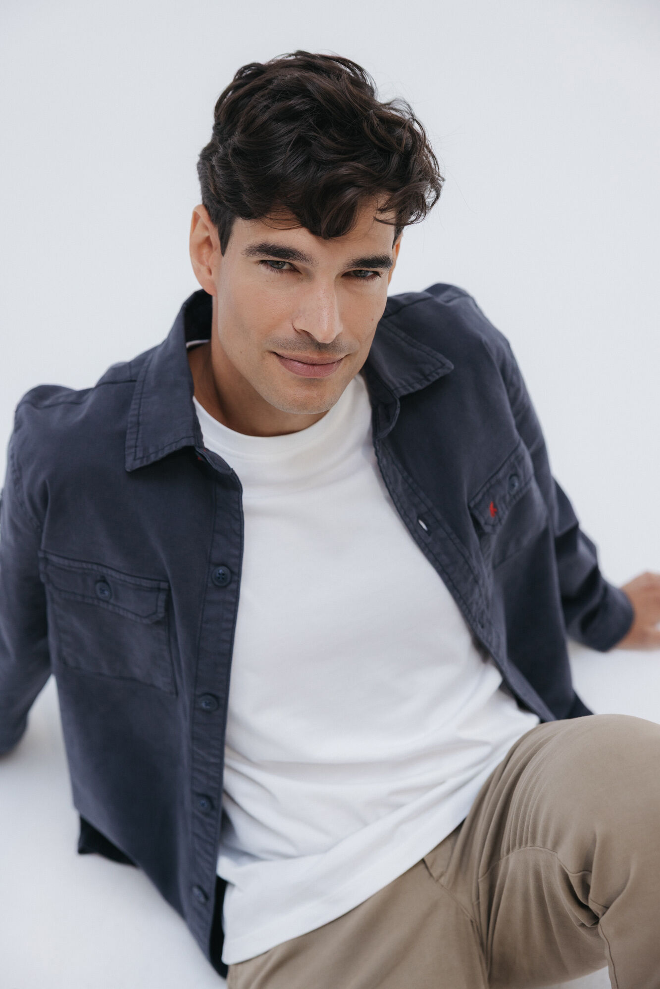 elPulpo Sobrecamisa Heritage de dois bolsos Azul