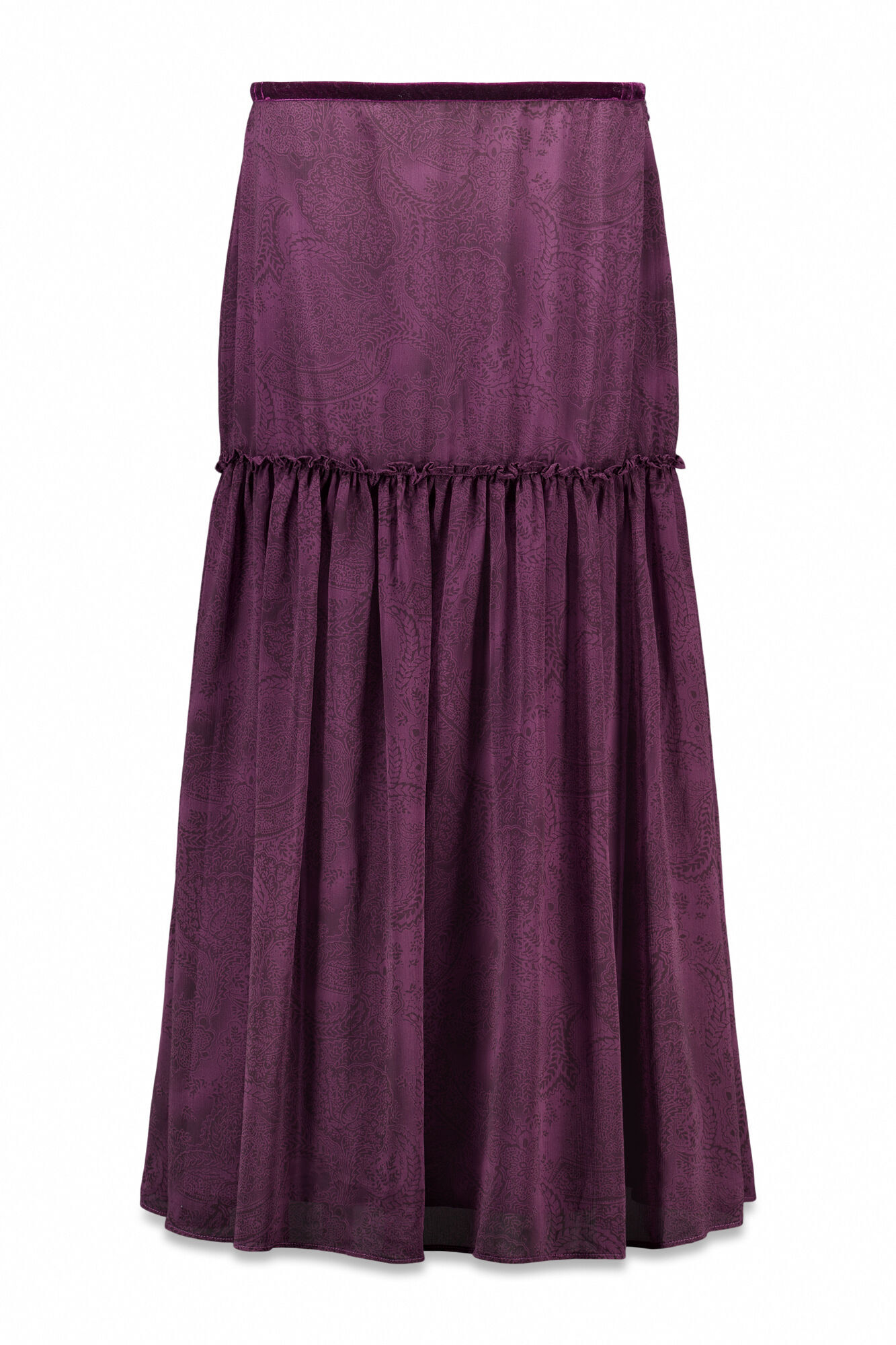 Slowlove Saia midi estampada Roxo