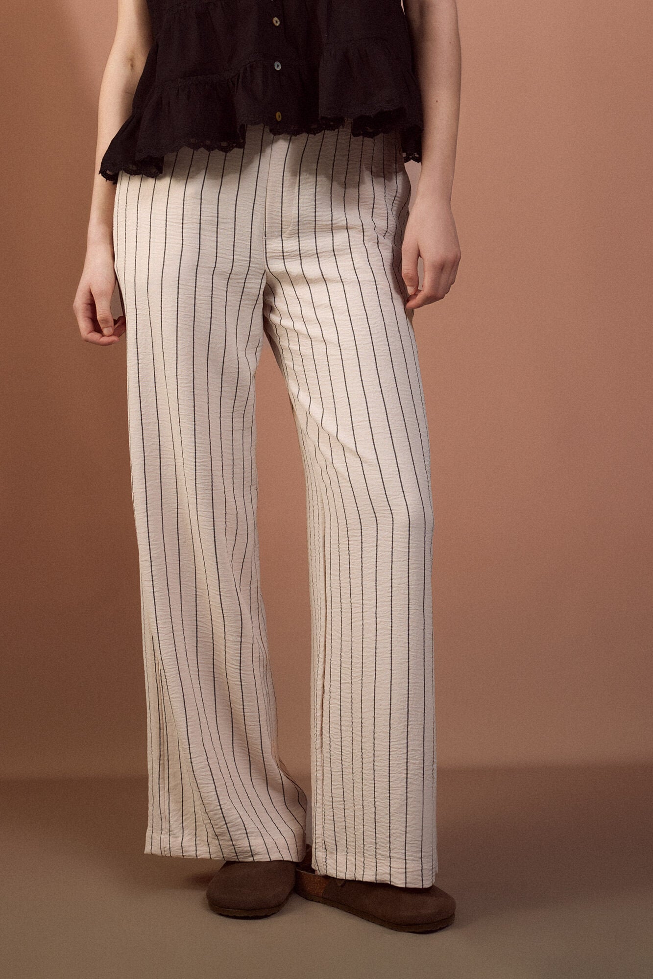 Slowlove Pantal&oacute;n de pata ancha Impress&atilde;o