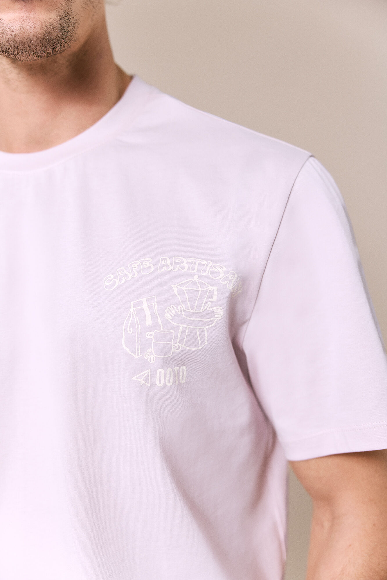 OOTO Camiseta gr&aacute;fica lavada Rosa