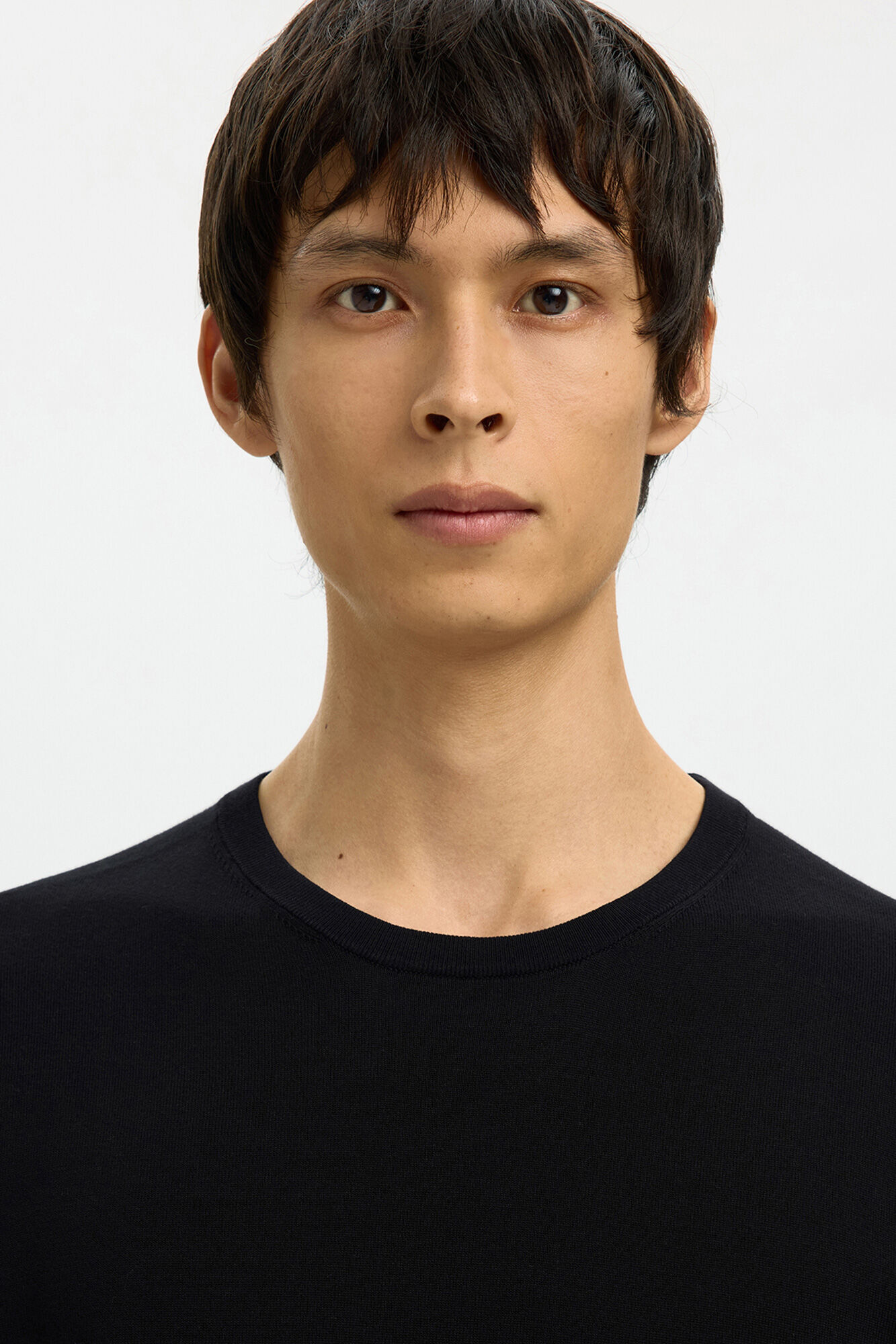 Selected Camiseta manga corta de hombre punto lisa