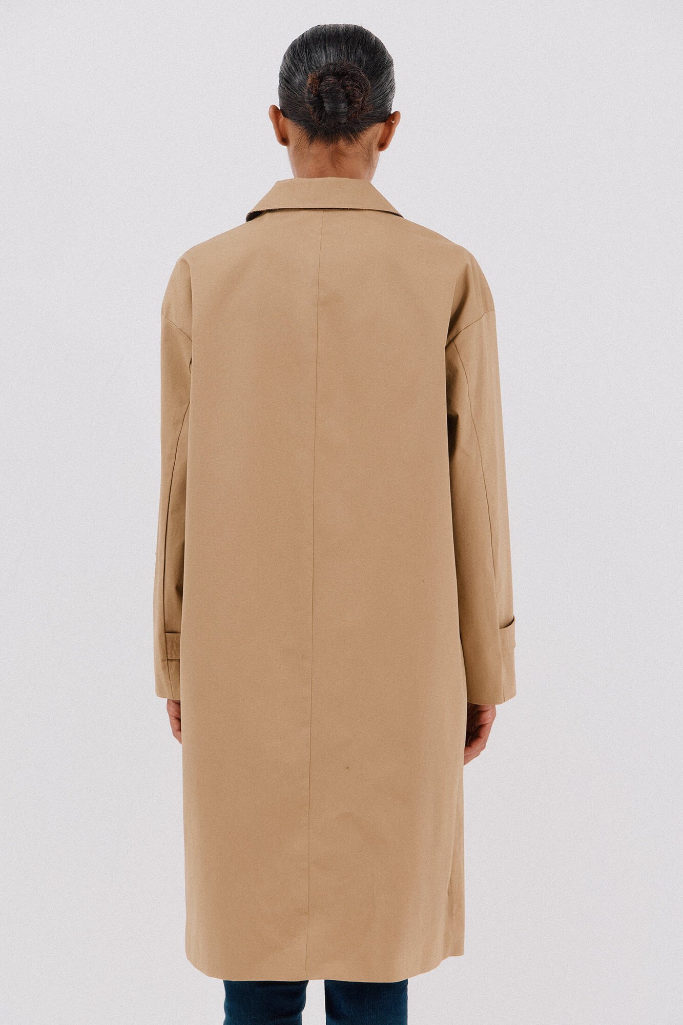 Cortefiel Long trench coat Beige