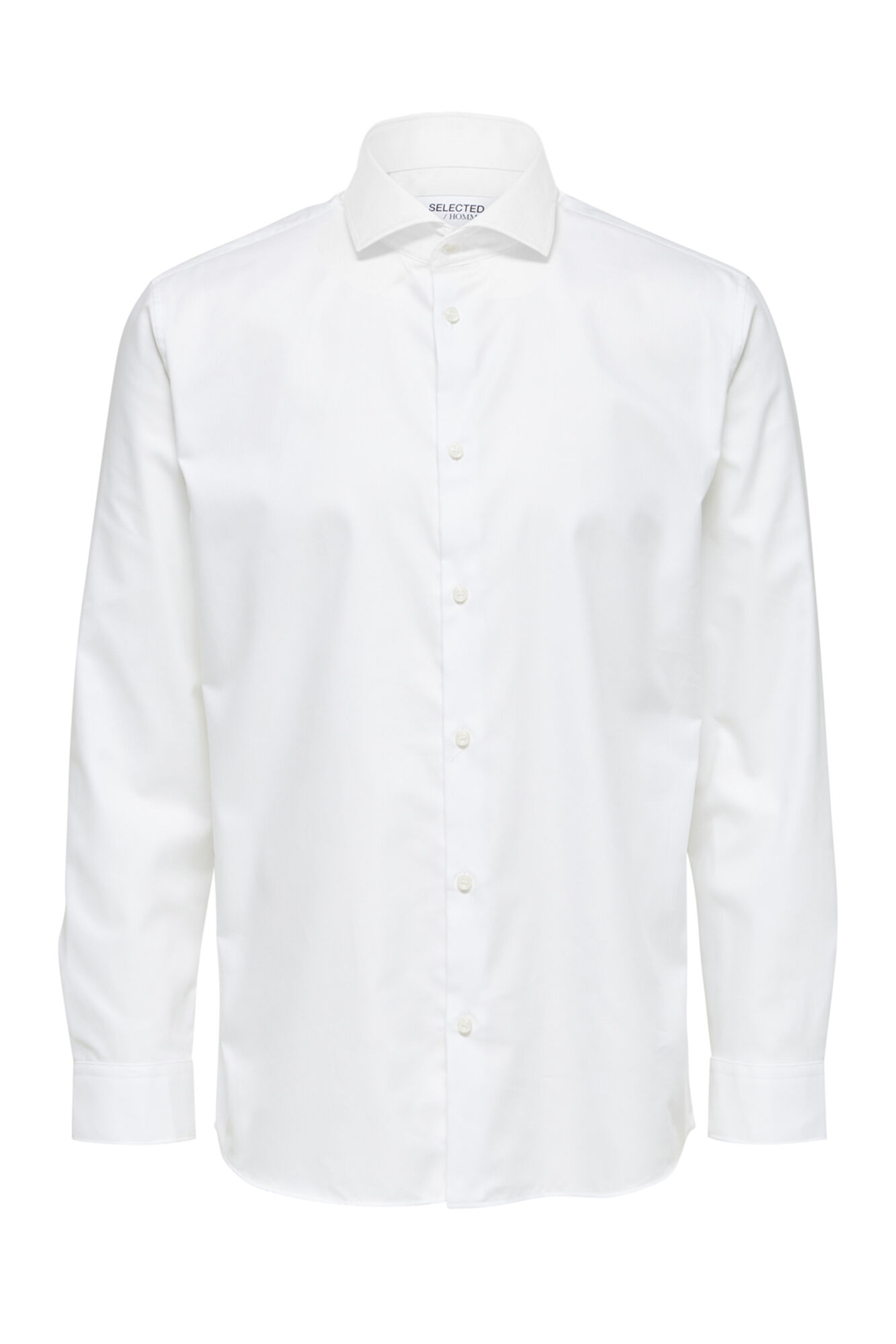 Selected Camisa de manga larga de vestir 100% algod&oacute;n Blanco
